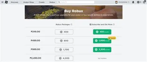 Daftar Paket Robux Tampilan paket harga robux terbaru