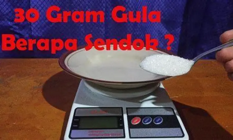 Takaran gula pasir satu sendok makan peres
