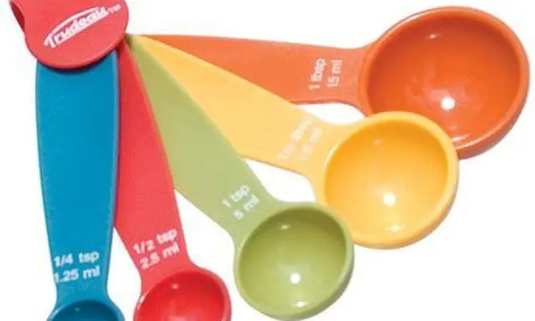 Satu set sendok ukur dapur stainless steel