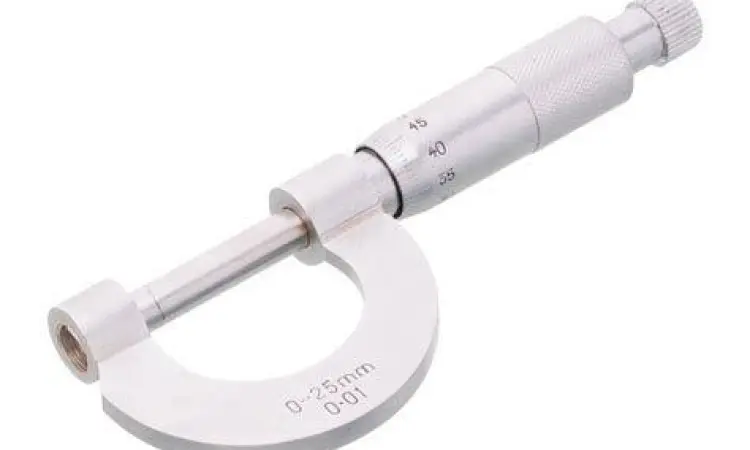 Mikrometer sekrup digunakan untuk mendapatkan akurasi hingga fraksi milimeter terkecil