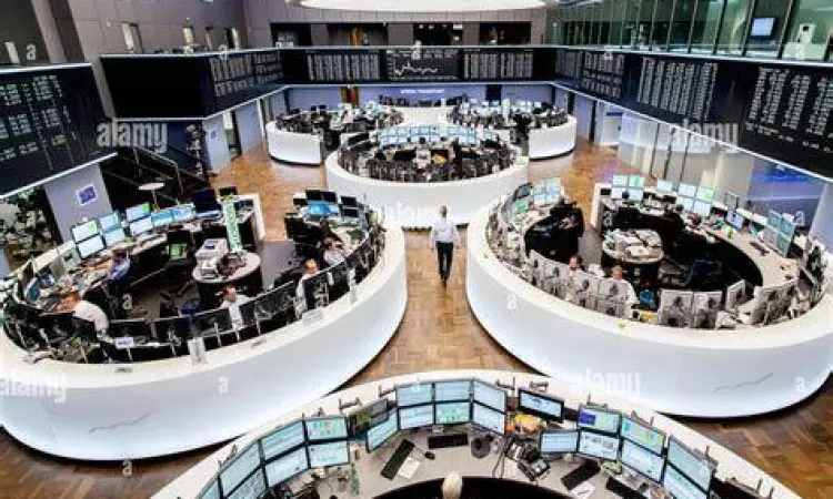 Pusat Finansial Jerman di Frankfurt Gedung bursa saham Frankfurt Jerman