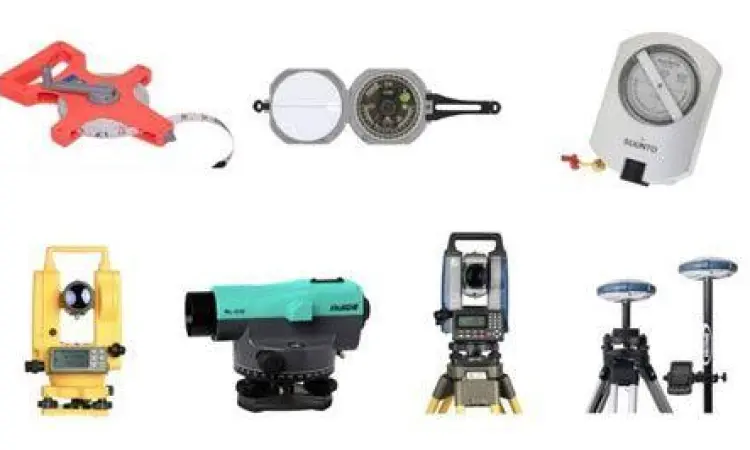 Alat ukur tanah tradisional dan modern di lapangan