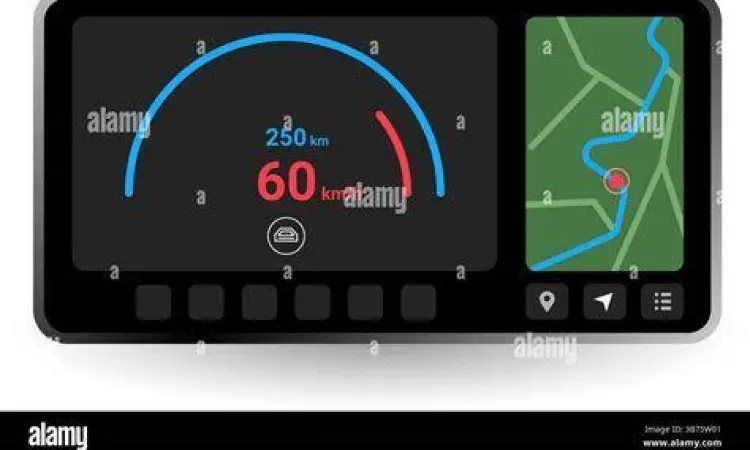 Tampilan jarak pada aplikasi GPS navigasi smartphone