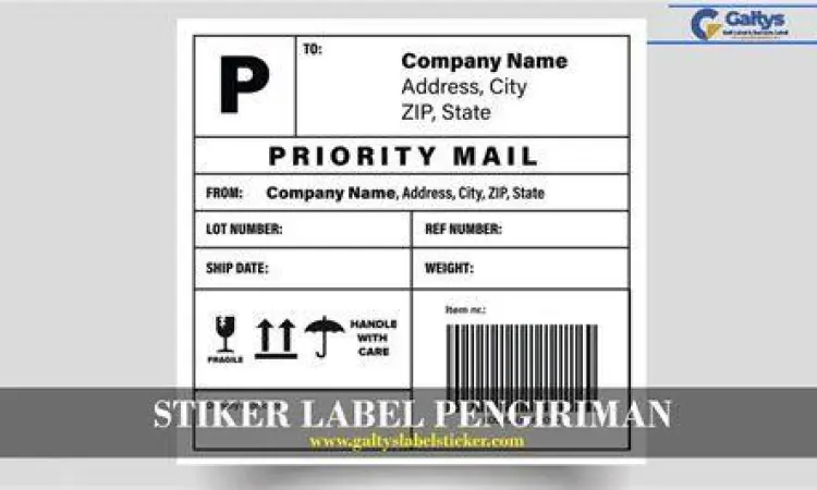 Label Resi Koli Label resi pada kemasan koli