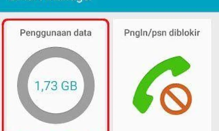 Monitor penggunaan kuota data di smartphone