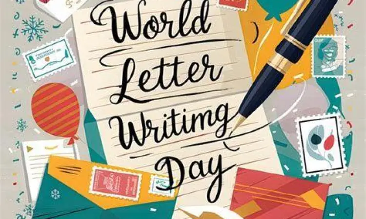 Ilustrasi menulis surat manual