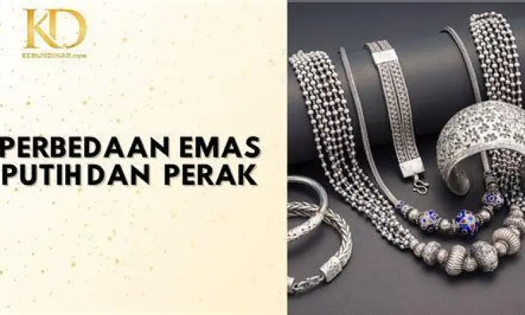 Perbandingan warna emas putih dan perak