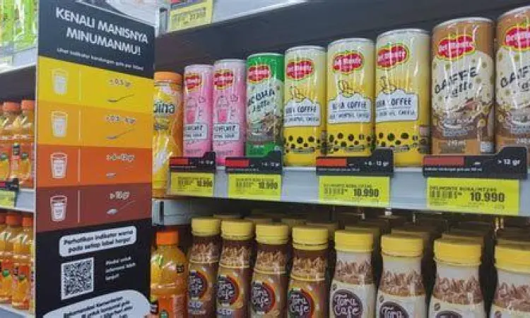 Stok Gula di Ritel Modern Rak display gula pasir di minimarket modern